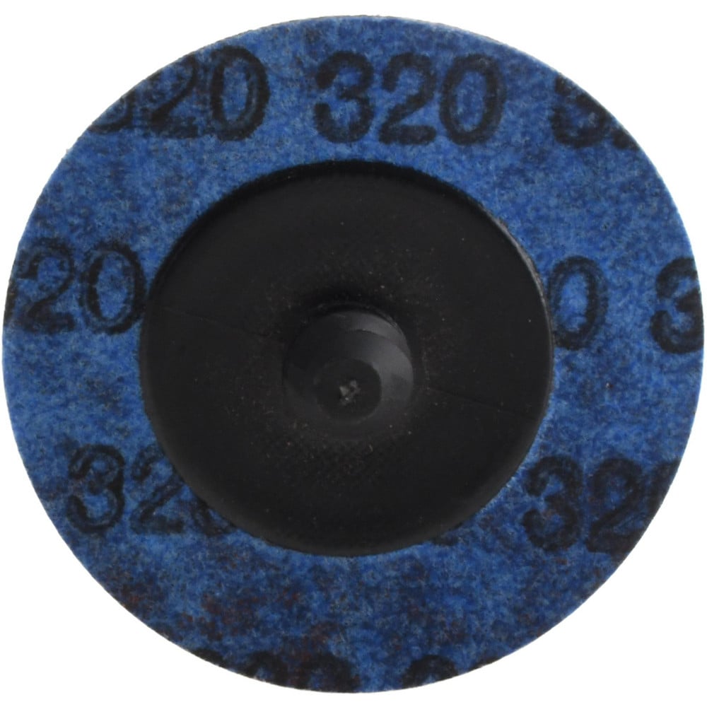 Quick-Change Disc: TR, 2" Dia, 320 Grit, Aluminum Oxide, Coated