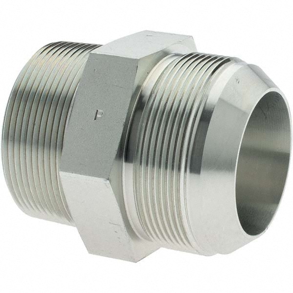 Steel Flared Tube Connector: 2" Tube OD, 2 Thread, 37 ° Flared Angle