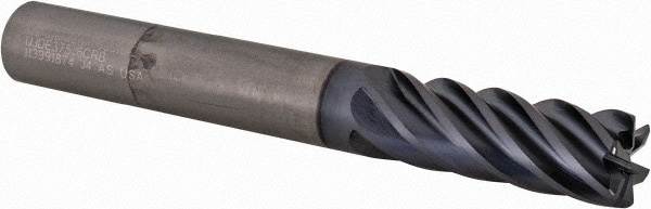 Kennametal 5351812 Corner Radius End Mill: 3/8" Dia, 1" LOC, 0.03" Radius, 6 Flutes, Solid Carbide Image