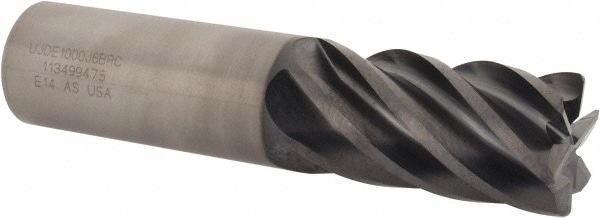 Kennametal 5351932 Corner Radius End Mill: 1" Dia, 1-3/4" LOC, 1/4" Radius, 6 Flutes, Solid Carbide Image