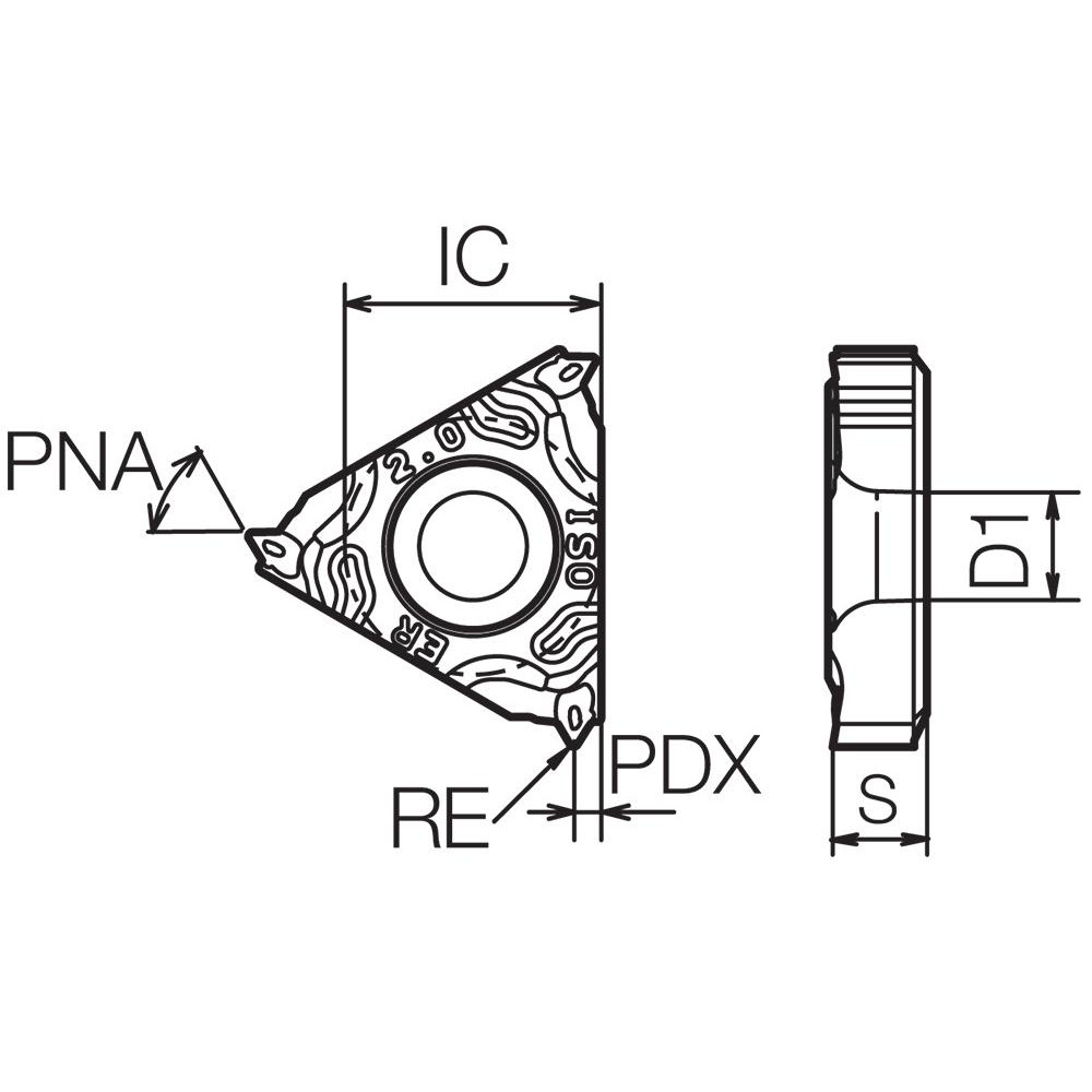 Kyocera - Laydown Threading Insert: 16ER175ISOTF PR1535, Carbide | MSC ...