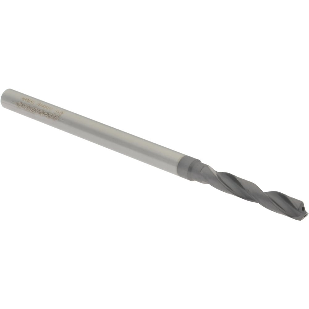 Accupro 61534079 Jobber Length Drill Bit: 0.136" Dia, 140 °, Solid Carbide 