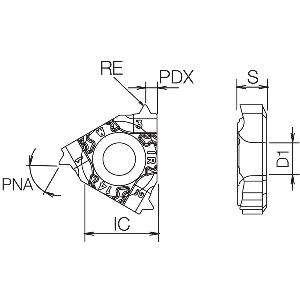 Kyocera - Laydown Threading Insert: 16IR20UNTF PR1515, Carbide | MSC Direct