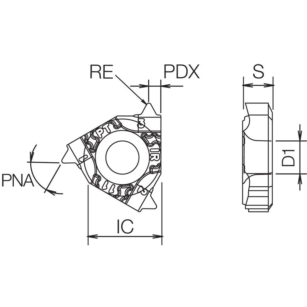 Kyocera - Laydown Threading Insert: 16ER16WTQ PR1515, Carbide | MSC Direct