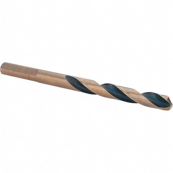 Mechanics Drill Bit: 1/4" Dia, 135 ° Point, High Speed Steel, Weldon Shank, Split Point