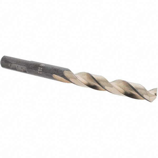 Mechanics Drill Bit: 5/16" Dia, 135 ° Point, High Speed Steel, Weldon Shank, Split Point