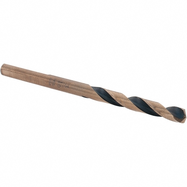 Mechanics Drill Bit: 3/16" Dia, 135 ° Point, High Speed Steel, Straight-Cylindrical Shank, Split Point