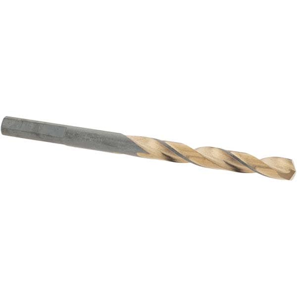 Mechanics Drill Bit: 15/64" Dia, 135 ° Point, High Speed Steel, Straight-Cylindrical Shank, Split Point