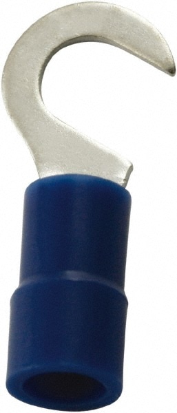 Hook Ring Terminal: Partially Insulated, 16 to 14 AWG, Crimp Connection