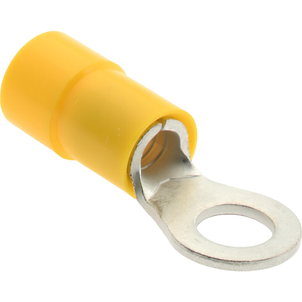 Circular Ring Terminal: Partially Insulated, 12 to 10 AWG, Crimp Connection