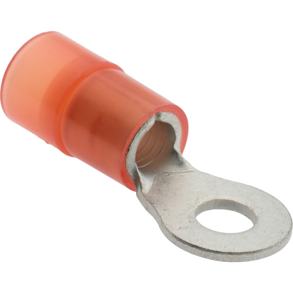 Circular Ring Terminal: Partially Insulated, 8 AWG, Crimp Connection