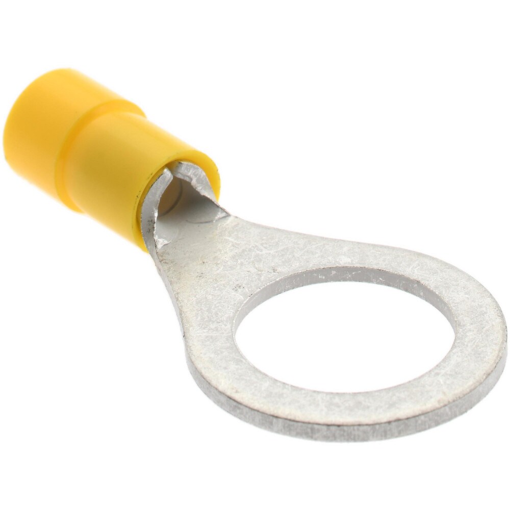 Circular Ring Terminal: Partially Insulated, 16 to 14 AWG, Crimp Connection