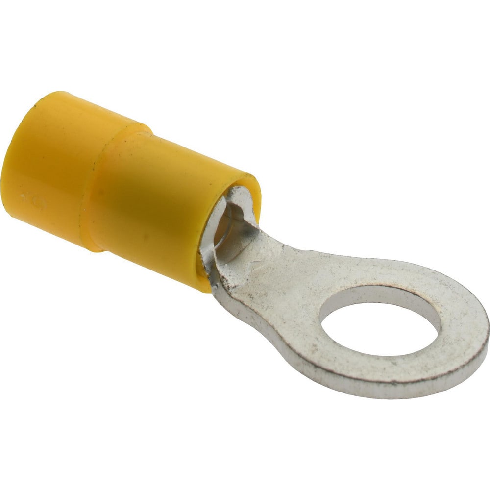 Circular Ring Terminal: Partially Insulated, 16 to 14 AWG, Crimp Connection