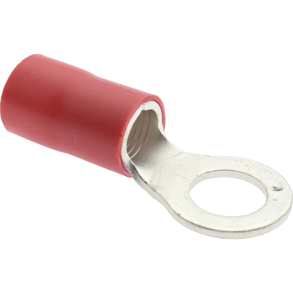 Circular Ring Terminal: Partially Insulated, 2 AWG, Crimp Connection