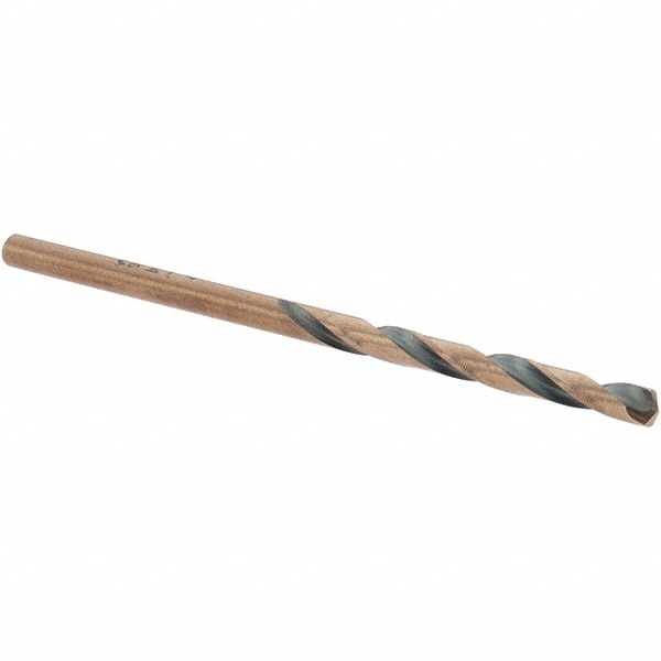 Mechanics Drill Bit: 7/64" Dia, 1350, High Speed Steel, Straight-Cylindrical Shank, Split Point