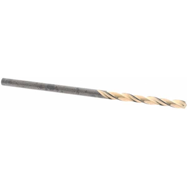 Mechanics Drill Bit: 3/32" Dia, 135 ° Point, High Speed Steel, Straight-Cylindrical Shank, Split Point