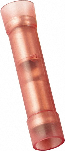 Butt Splice Terminal: Fully Insulated Nylon, Crimp-On Connection, 0.5 to 1.5 Sq mm
