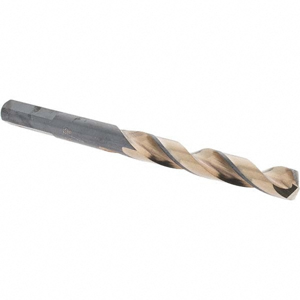 Mechanics Drill Bit: 9/32" Dia, 135 ° Point, High Speed Steel, Weldon Shank, Split Point