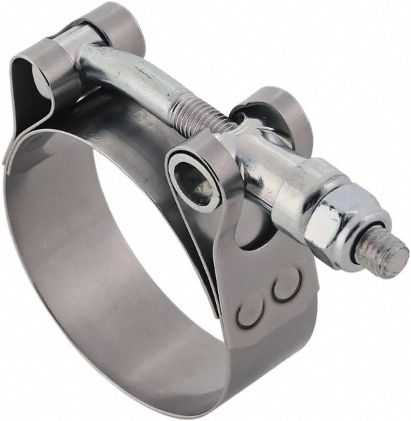 T-Bolt Hose Clamp: 2.25 to 2.56" Hose, 3/4" Wide, Stainless Steel - 2-1/4 to 2.56" Dia, Stainless Steel