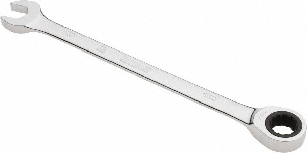 Proto 10mm Combination Wrench 0° Offset Angle, 6-1/4″ OAL, Steel, Chrome Finish