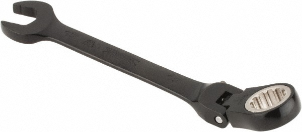 Combination Wrench: 13.00 mm Head Size, 15 deg Offset - Steel, Chrome Finish, Tether Capable