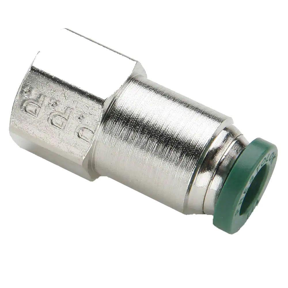 Push-To-Connect Tube to Female & Tube to Female NPT Tube Fitting: Female Connector, 1/4" Thread, 1/8" OD