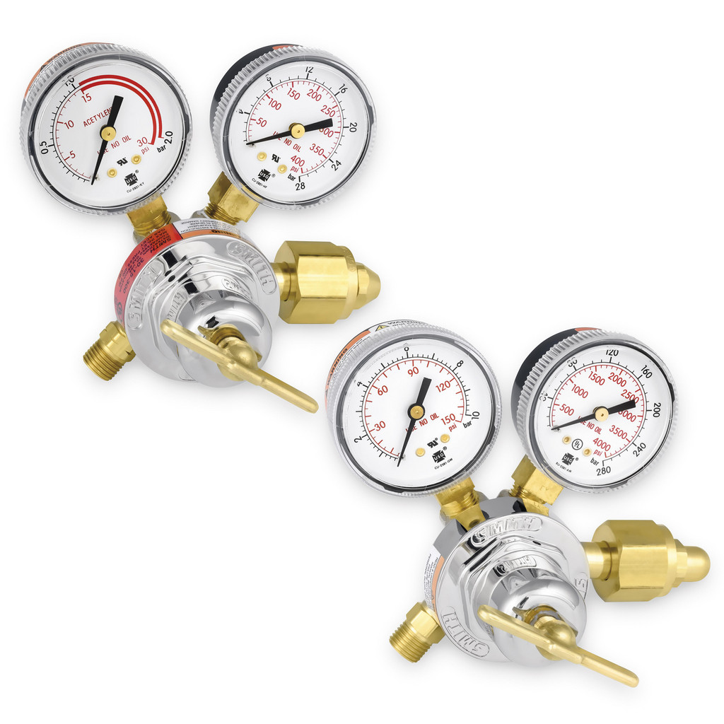 Miller/Smith | Smith/Miller Welding Gas Regulators: Gas Type: Oxy-Acetylene; Maximum Inlet Pressure (psi): 3000 | Part #HTP5