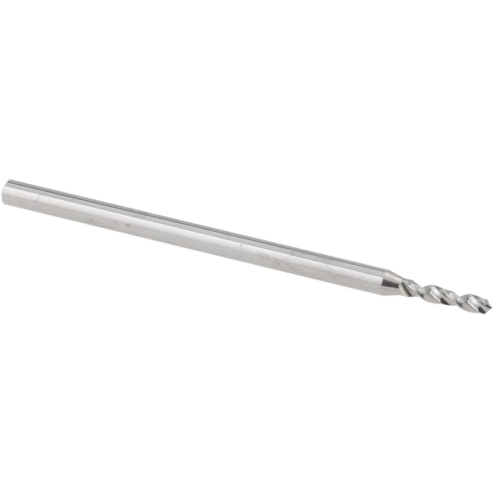 Micro Drill Bit: 1.00 mm Dia, (0.0394"), 120 deg, Solid Carbide