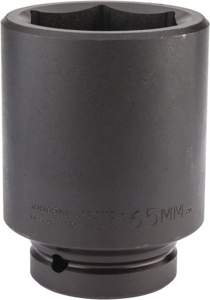 Impact Socket: 1" Drive, 65mm Socket, Hex Drive