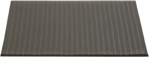Anti-Fatigue Mat: 36" Length, 24" Wide, 3/8" Thick, Vinyl, Beveled Edge, Medium-Duty