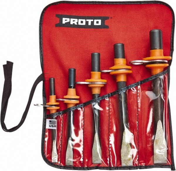 5 Piece Tethered Cold Chisel Set