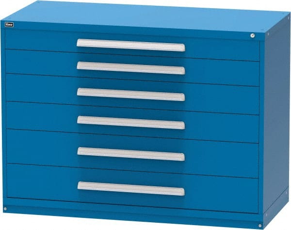 Vidmar 6 Drawer Blue Steel Modular Storage Cabinet 61638938