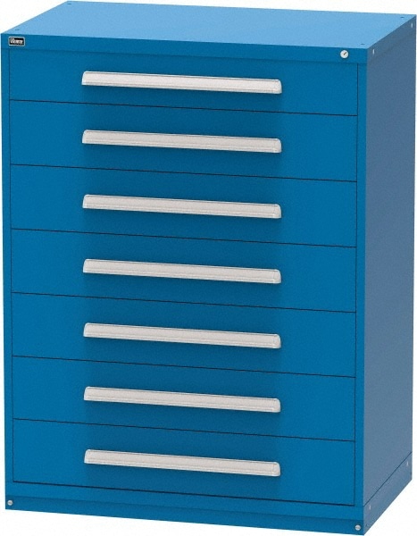 Vidmar 7 Drawer Blue Steel Modular Storage Cabinet 61639043 Msc Industrial Supply