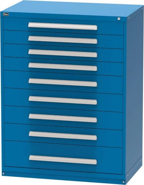 Vidmar 9 Drawer Blue Steel Modular Storage Cabinet 61639084