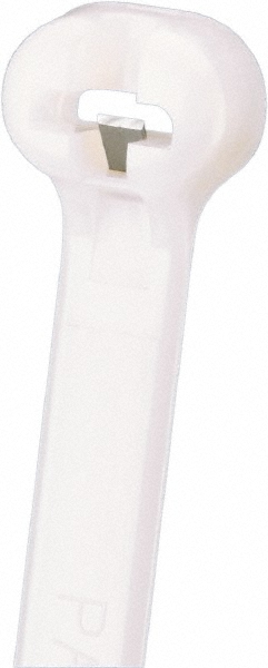 Barbed Cable Tie: 14.9" Long, Natural, Nylon - 120 lb Tensile Strength, 4" Bundle Dia