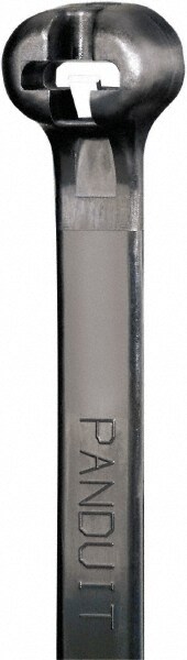 Cable Tie: 14.2" Long, Black, Nylon, Barbed