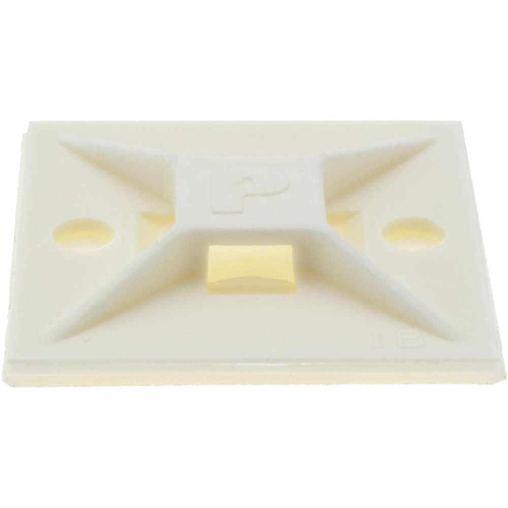 White, Nylon, Four Way Cable Tie Mounting Base