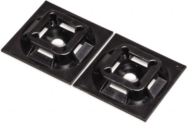 Black, ABS, Four Way Cable Tie Mounting Base