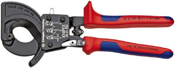 Cable Cutter: 1.25" Capacity, 10" OAL