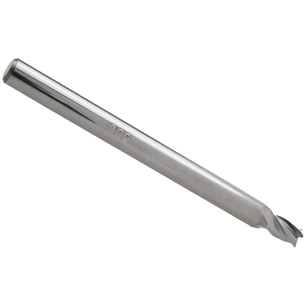 Accupro Miniatures Square End Mill: 0.0980" Dia, 0.1470" LOC, 4 Flute, Solid Carbide - 1.5000" OAL, 0.1250" Shank Dia, 30 deg Helix, Bright/Uncoated Finish, Single End, Series 547