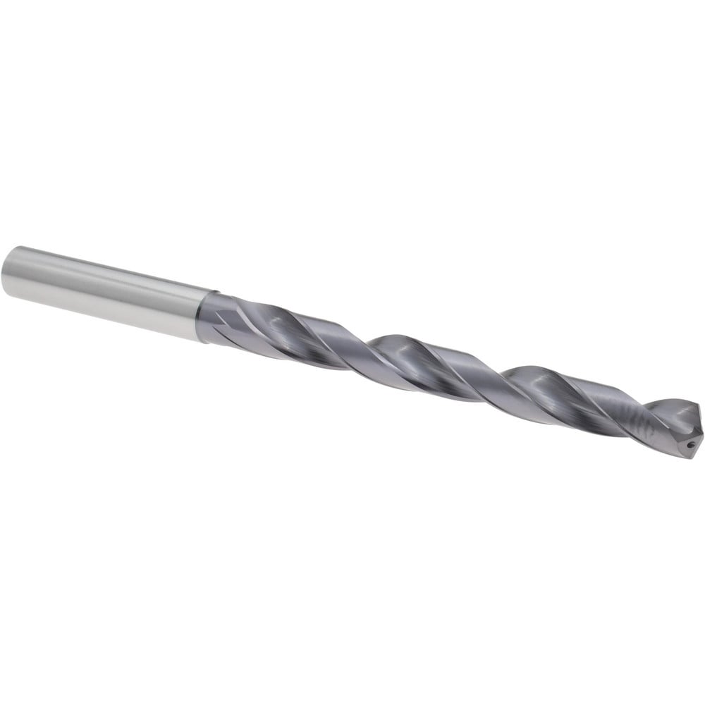 Taper Length Drill Bit: 19/64" Dia, 140 ° Point, Solid Carbide
