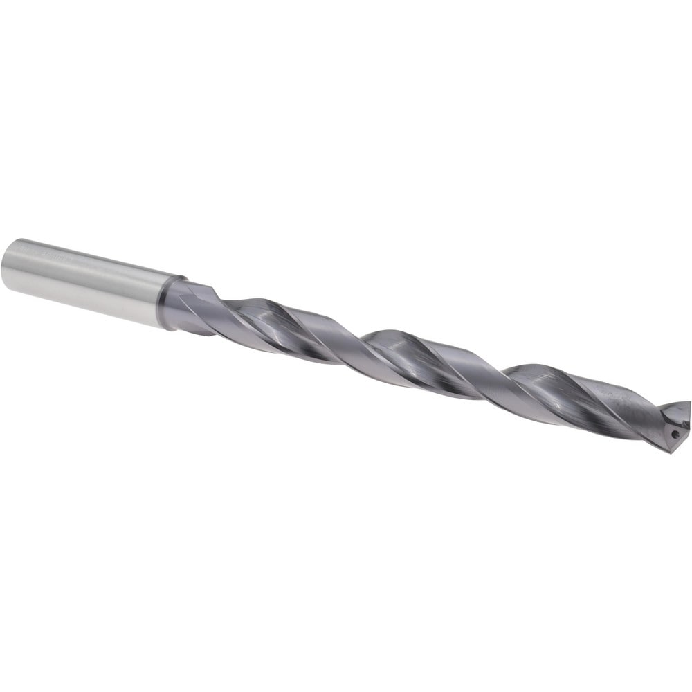 Taper Length Drill Bit: 27/64" Dia, 140 ° Point, Solid Carbide