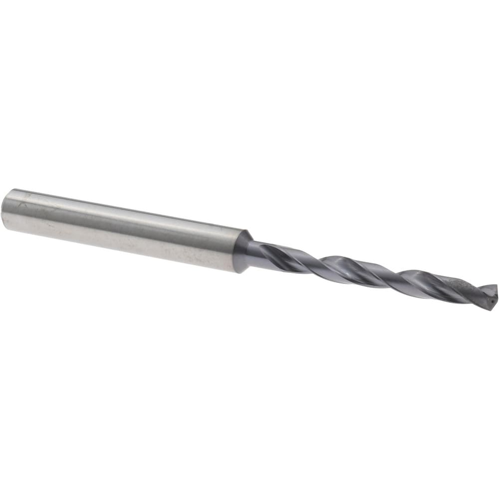 Taper Length Drill Bit: 9/64" Dia, 140 ° Point, Solid Carbide