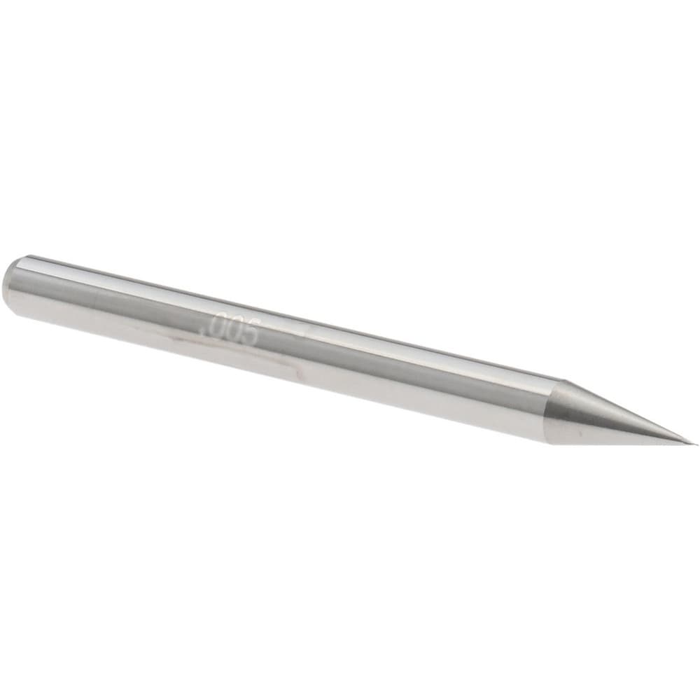 Ball End Mill: 0.0050" Dia, 0.0150" LOC, 2 Flute, Solid Carbide