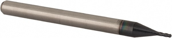 Accupro AP61724712 Ball End Mill: 0.036" Dia, 0.108" LOC, 4 Flute, Solid Carbide 