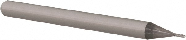 Accupro AP61725032 Ball End Mill: 0.022" Dia, 0.066" LOC, 4 Flute, Solid Carbide 