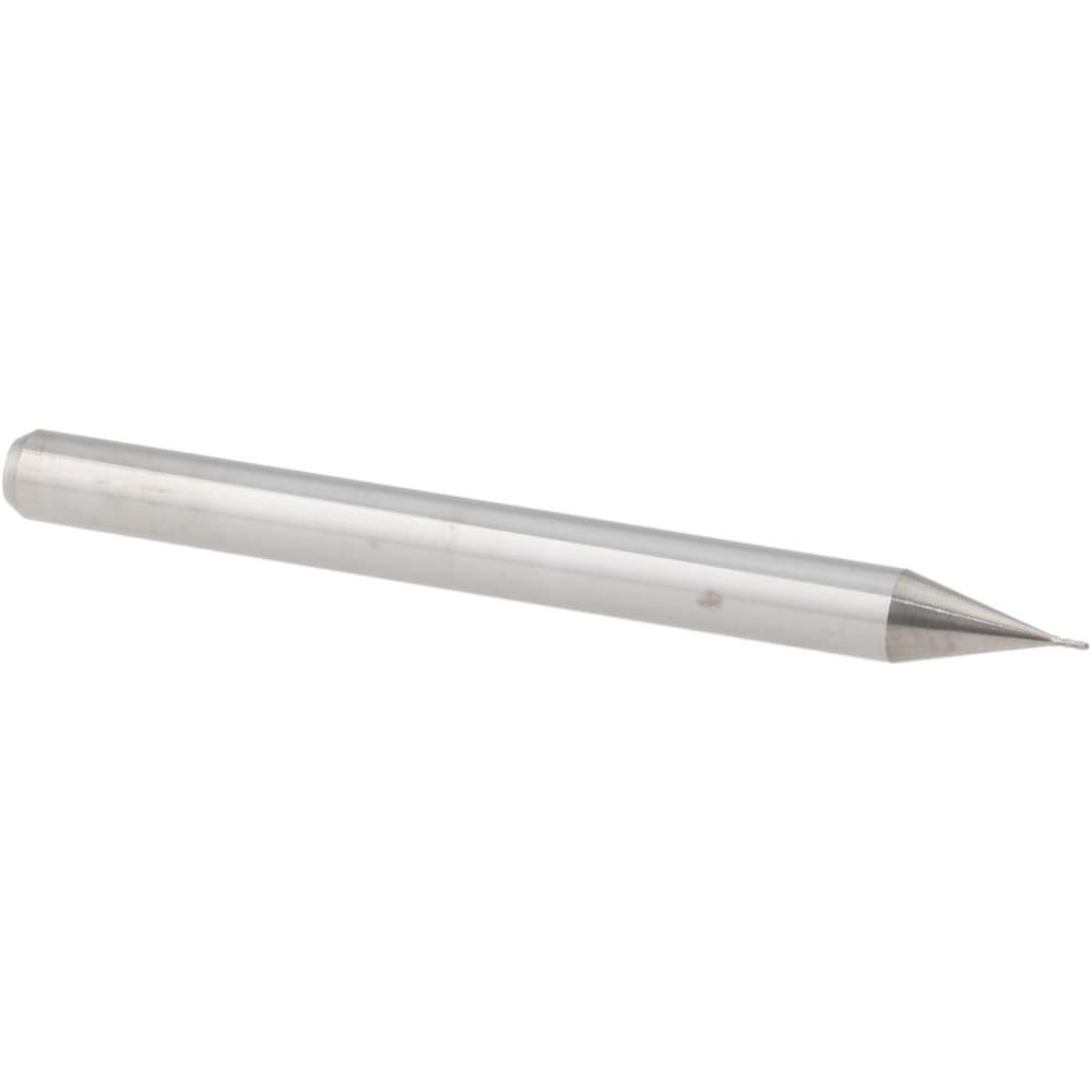 Ball End Mill: 0.0130" Dia, 0.0390" LOC, 4 Flute, Solid Carbide