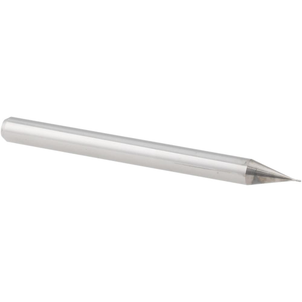 Ball End Mill: 0.0110" Dia, 0.0330" LOC, 4 Flute, Solid Carbide