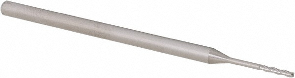Accupro AP61726279 Ball End Mill: 0.0469" Dia, 0.25" LOC, 3 Flute, Solid Carbide 