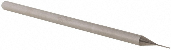 14881859 Ball End Mill: 1/64" Dia, 0.0750" LOC, 3 Flute, Solid Carbide  